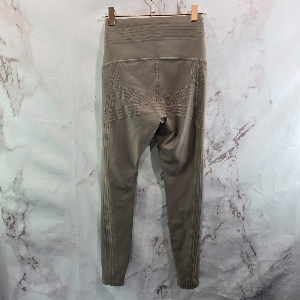 Fanka Leggings Womens XS Beige Nude Seamless Sculpt Pocket Compression 7/8